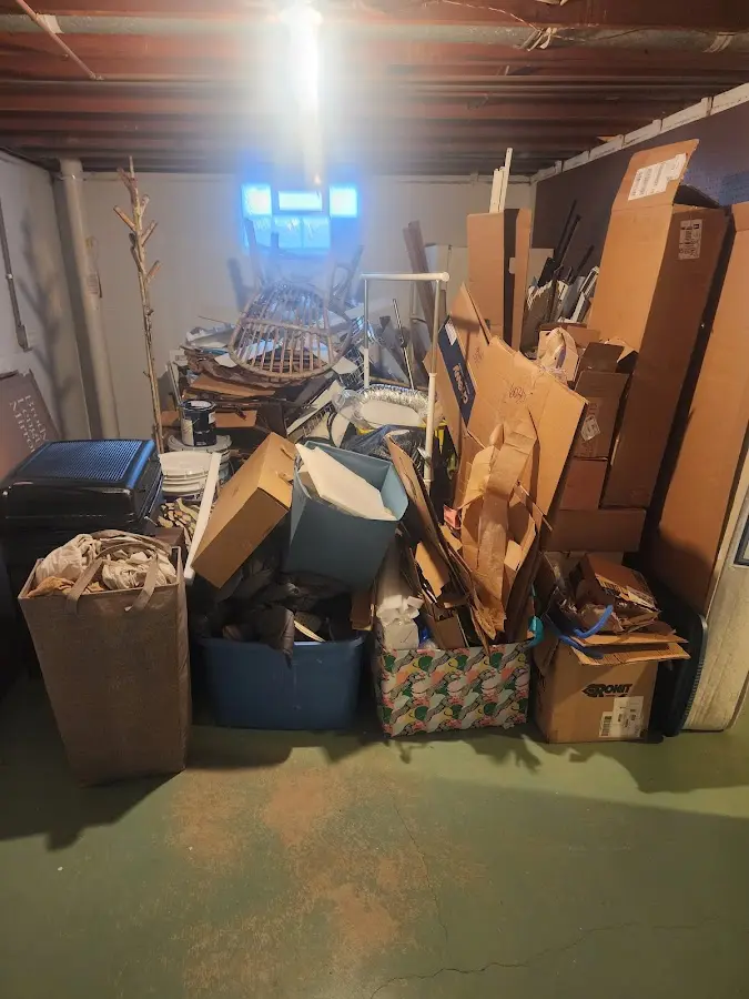 Roll-off dumpster container at job site for 6 Yard Dumpster Rental in Buckhall